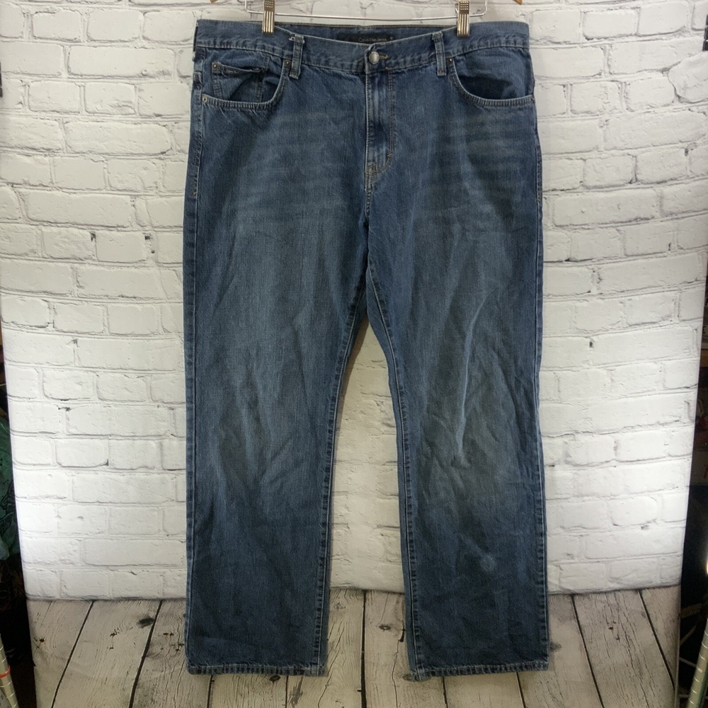 Calvin Klein‎ Blue Jeans Mens Sz 38 Bootcut Dark Wash
